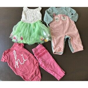 baby girl bundle outfit sets dress pant size 6m bodysuits cotton bundle Carter's